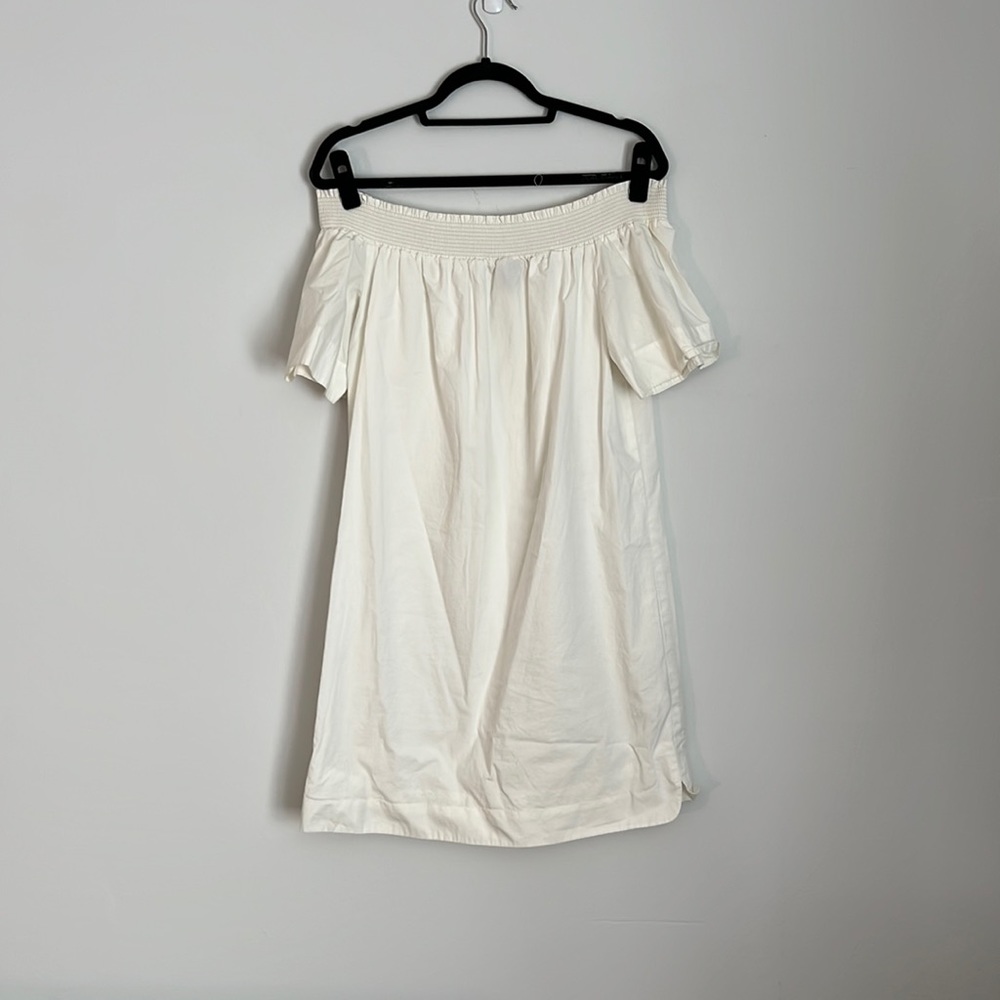 J. Crew Off-the-Shoulder White Dress Size 2